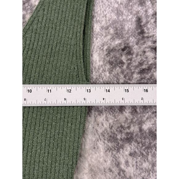 Anthropologie Dress Medium Womens AMADI Green Knit Ribbed Backless Midi Maxi - Picture 4 of 8